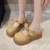 Bow One Pedal Thick-soled Half-slippers Women's Outer Wear 2025 New Spring and Summer Mary Jane Bag Head Sandals