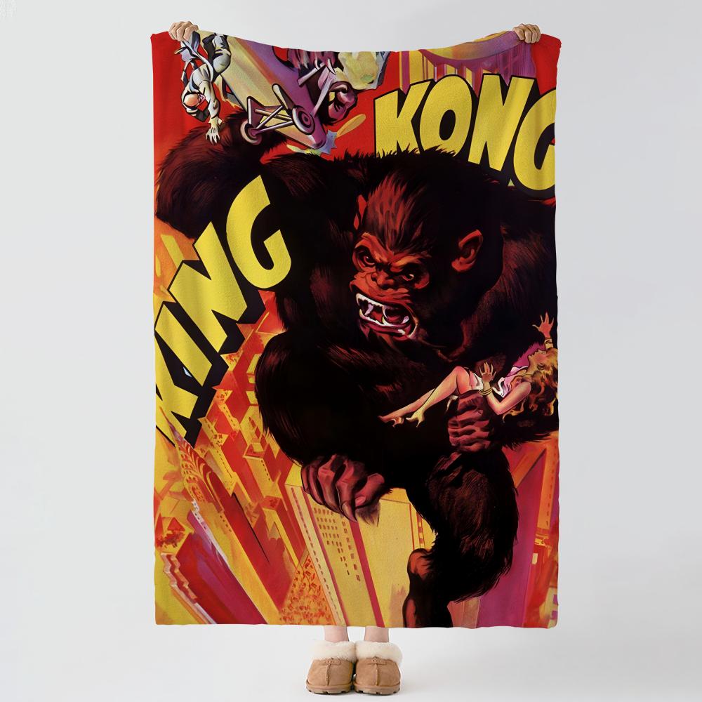 Фильм K-King Kong-g Бросок Толстое Уютное Фланелевое Одеяло, Многоцелевое Использование В Помещении На Улице Ежедневный Сон
