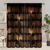 2 Pieces - Books - Printed Curtain - Polyester Material - Suitable for Bedroom Living Room Study Room Privacy Curtain