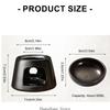 Black Ceramics Aromas Burners for Essential Oils and Wax Melts with Tealight Holder Spoon for Bedroom or Living Room
