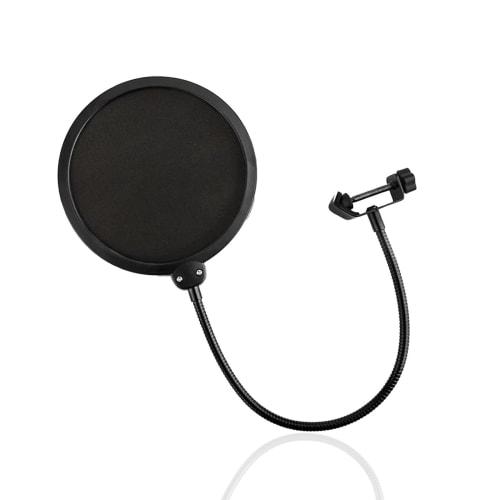 Double-Layered Mesh Pop Filter, 15cm Diameter, Blocks Noise, Improves Recording Quality, Pop Screen, Pop Blocker, Microphone Filter for Live Broadcast