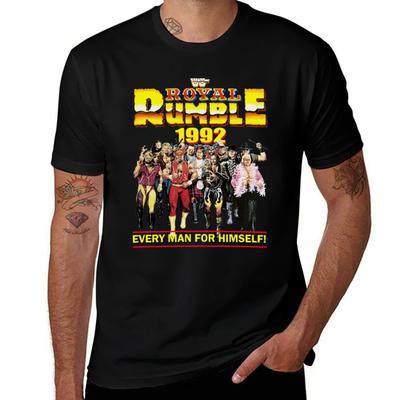 Футболка WWF Rumble 1992 уличная быстросохнущая с коротким рукавом эстетичная одежда футболки для мужчин