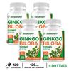 Ginkgo biloba extract capsules, 120mg per serving, high concentration of ginkgo essence, suitable for both men and women.