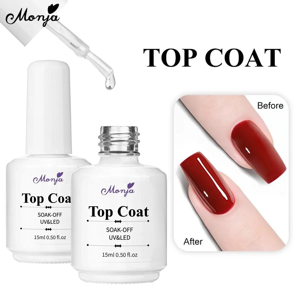 monja 15 мл флакон для дизайна ногтей, УФ-гель, основа, верхнее покрытие, лак, лампа, светоотверждаемый сушильный салон, инструменты для дизайна маникюра «сделай сам», длительный срок службы