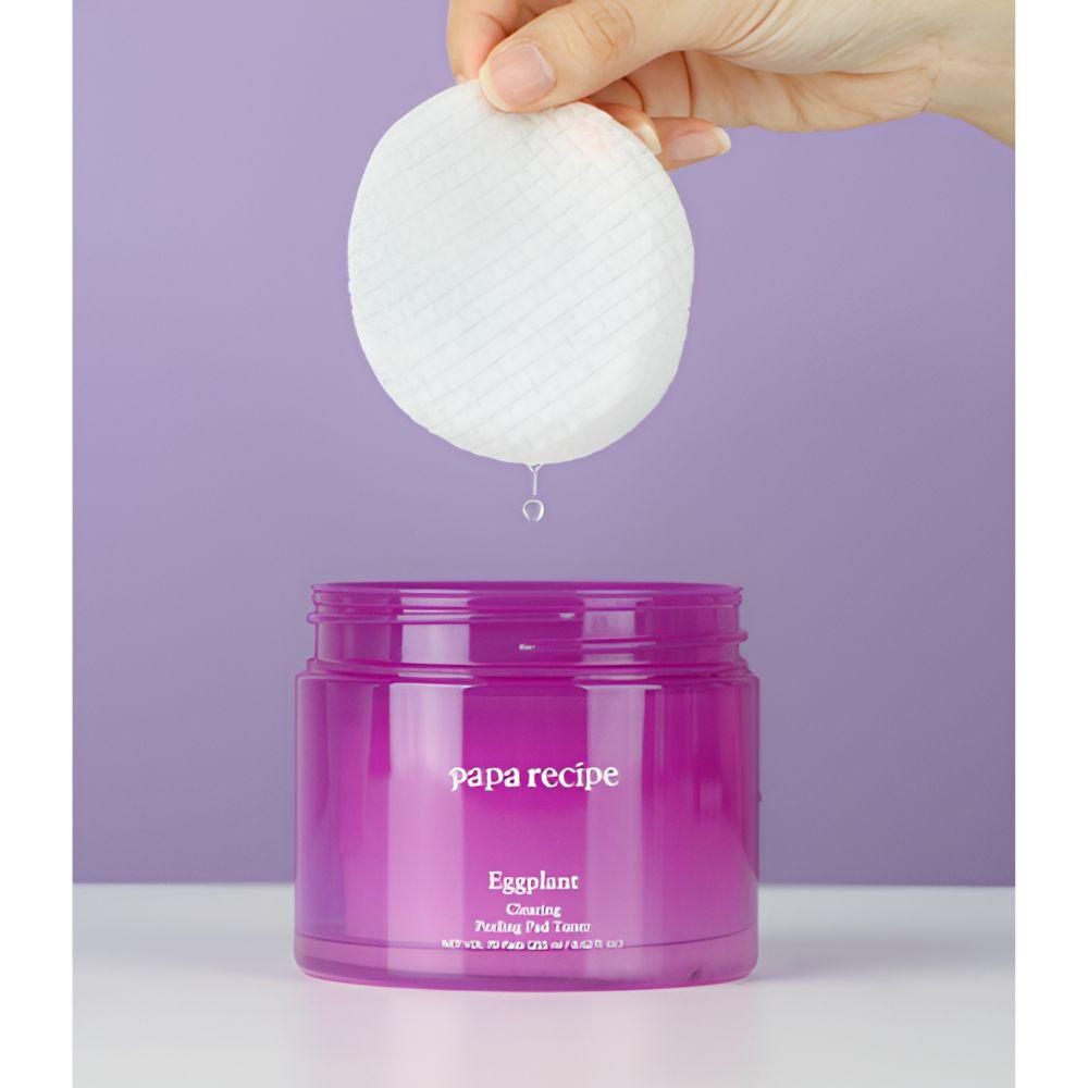 Papa Recipe Eggplant Clearing Peeling Pad Toner 70pcs (255ml) Gentle Exfoliating