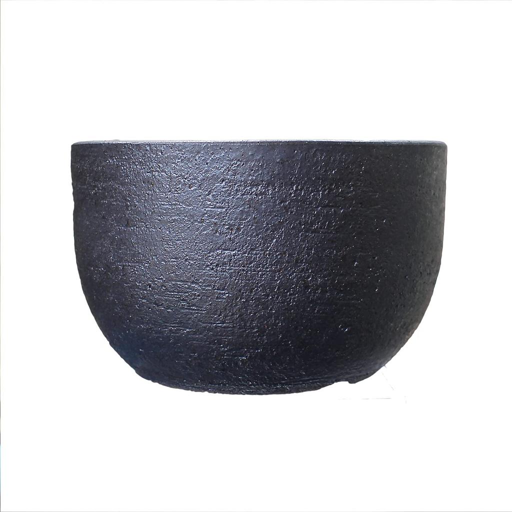 Umekichi Bonsai Black Matte Bottomed Bonsai Pot 5 Shigaraki for Tuberous Small Ceramic Piece Supplies, (Size (approx. 14.5cm)), Ware, Wildflowers,