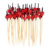 Heart-Shaped Bamboo Skewers Buffet Cake Fruit Fork Party Dessert Salad Bar
