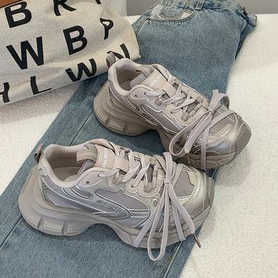 Сетчатые дышащие кроссовки папины туфли женские 2025 весна новые трендовые инс супер огонь платформа спортивная повседневная обувь