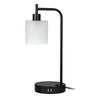 Industrial Table Light Vintage  Desk Lamp Bedside Nightstand Light with 2.1A USB Ports AC Port