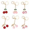 Rhinestone Cherry Bag Pendant Charms Car Keyring Cute Cherry Keychain  Gift