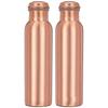 Copper Water Bottle | 100% Pure Copper | Leak Proof & Rust Proof | for Home, School & Office | Matte Finish | 950 Ml | Set of 2