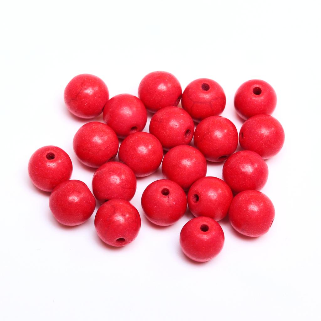 Loose Beads for Necklace Bracelet DIY Beaded Material Natural Stone 15-40pcs Fashion Jewelry Making Beads 4-14mm Red Turquoise  Pendant Accessories