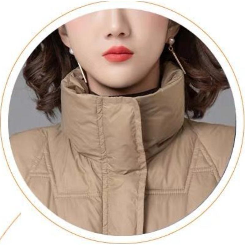 Женский пуховый жилет осень-зима новый стиль верхняя одежда белый гусиный пух укороченный свободный стильный утолщенный жилет