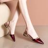 Women Cute Sweet Wine Red High Quality Spring Slip On Square Heel Shoes Lady Casual Beige Bow Tie Summer Shoes Ab635