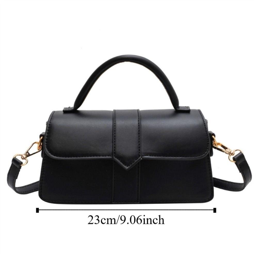Pu Leather Women Commute Crossbody Bag Square Carrying Vintage Underarm Handbag Minimalist Waterproof Fashion Shoulder Bag