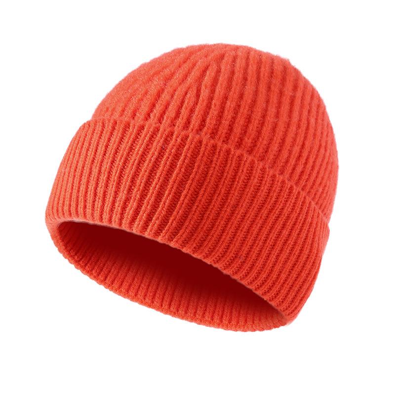 Шапка вязаная из 100% чистой шерсти, теплая шапка-пуловер, новая универсальная модная шапка от холода, защита ушей, шерстяная шапка