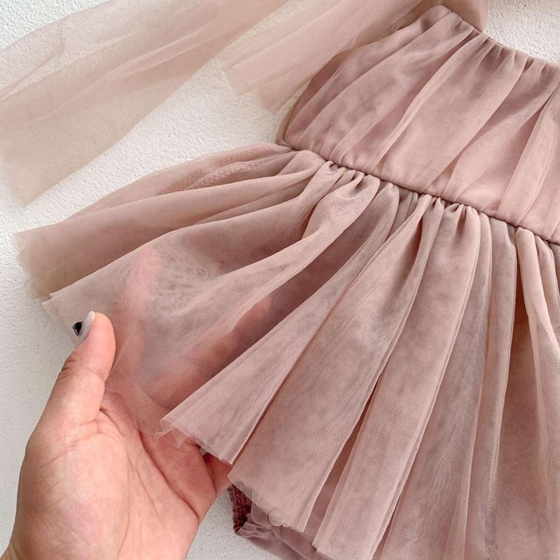 Toddler Baby Girls Bow Mesh Dress Baby Photography Decorative Dress