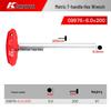 K Brand German T-Type Allen Wrench with Extended Flat Head 6-Point Screwdriver Handle, Extra Long Single Wrench