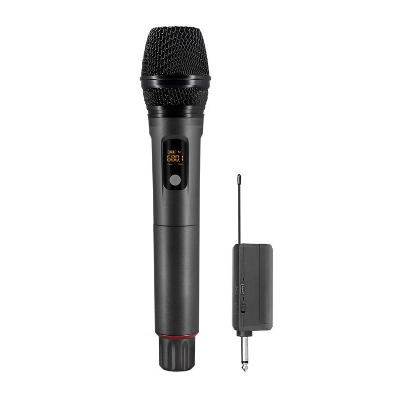Rechargeable Dual Wireless Microphone Set for Stage, Home, KTV, Outdoor Events, and Conferences