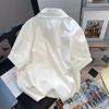 Японская винтажная белая рубашка с бантом, новая летняя женская блузка с короткими рукавами, свободный топ во французском стиле преппи