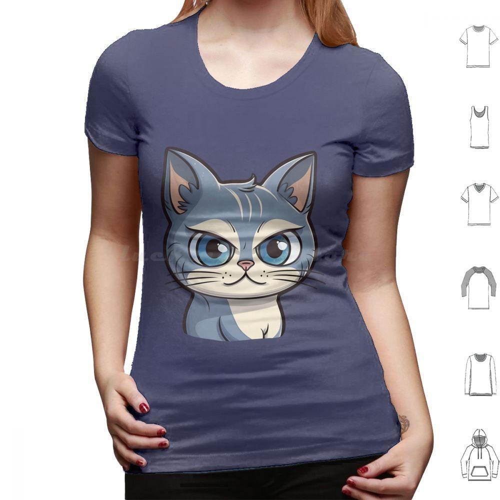 Милая Киска Футболка Мужская Женская Детская 6xl Кошка Милая Кошка Иллюстрация Мультяшная Кошка Дизайн Мяукающая Кошка Арт Игривая Кошка Рисунок