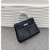 202 / New Leather Bag Women's Double Pocket Capacity Large Handbag Commuter Single Shoulder Crossbody Bag