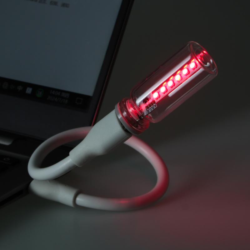 1 шт. Прикроватная лампа для ноутбука, спальни, автомобиля, USB, светодиодная, ночник, диммируемая, разноцветная, матовый стеклянный колпак, сенсорный датчик, освещение для чтения