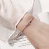 Sterling Silver S925 Silver Bracelet Infinite Love Bracelet Women's Korean Style Simple Hollow Geometric Bracelet Personalized Jewelry