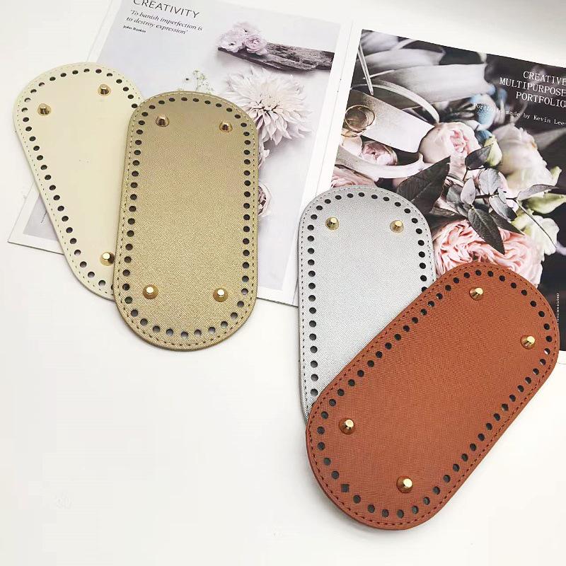 Овальное основание для сумки из ПУ 22x10: Хёна Плетеное/Вязаное Дно Сумки-Ведра, Аксессуар Фурнитура для Багажа