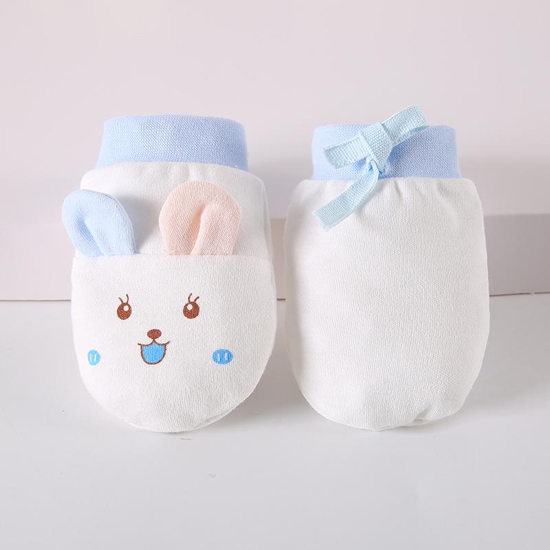 Newborn Breathable Pure Cotton Anti-Scratch Mittens