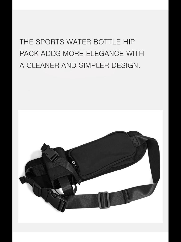 Водонепроницаемая вместительная сумка на пояс для бега с держателем для бутылки с водой - портативная сумка через плечо или на грудь для фитнеса и спорта