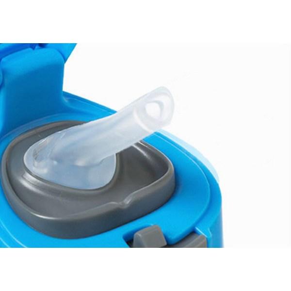 Чашка соломенная Bibox One Touch 450 мл, Синий Сланец, 1 шт.