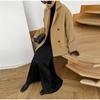 Woolen Coat Women Thick Windbreaker Double Breasted Lapel Long Sleeve Loose Jacket Commuting Casual New Fashion Autumn