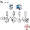 BAMOER 925 Стерлинговое Серебро Океанский Мир&Стоппер Шарм Звезда Сердце Снежинка Подвеска подходит для Оригинального Браслета DIY Шарм