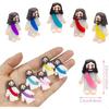 24 Pcs Prefilled Easter Eggs with Mini Jesus Figurines Resin Toys Great for Toddlers Easter Egg Hunt Fillers Easter Basket Stuf