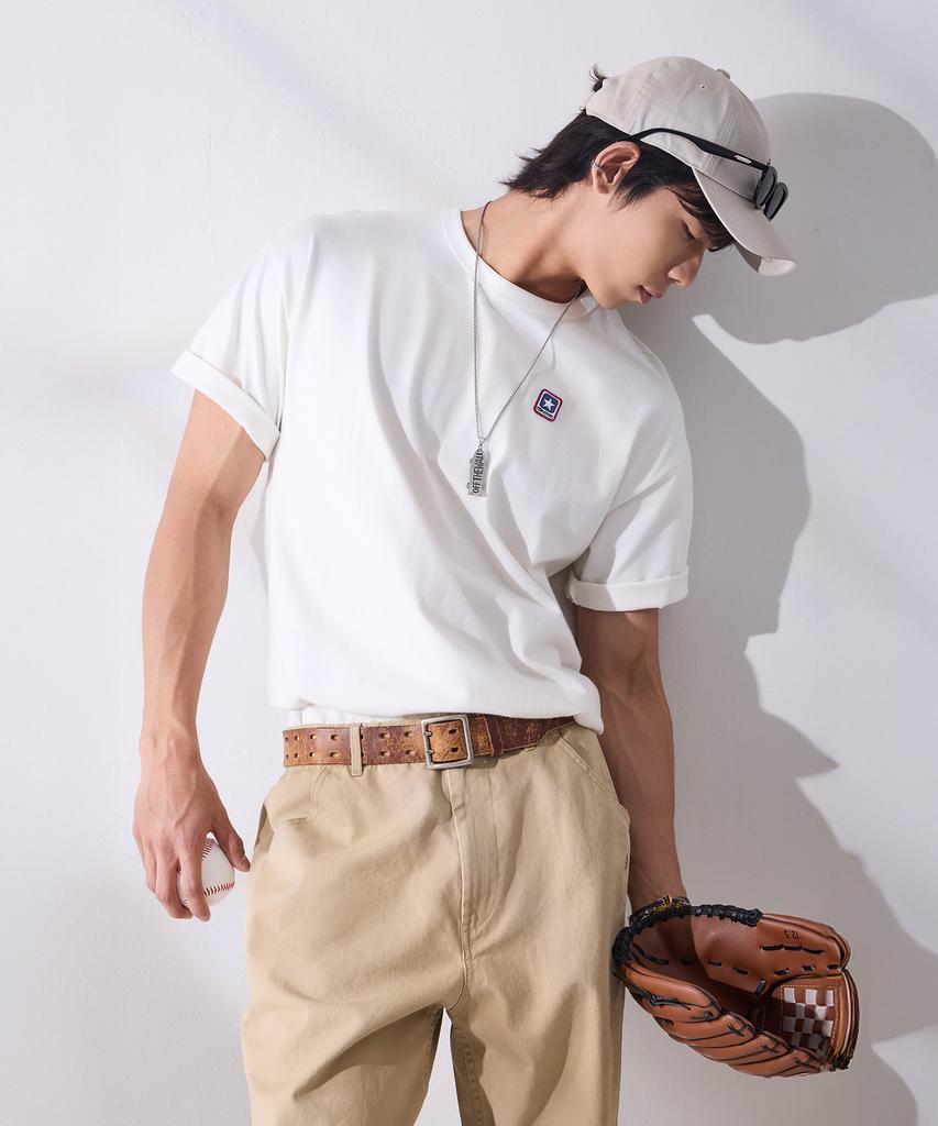 Кеонбосеу Футболка с нашивкой-логотипом Box Logo Egret Ucj437-W2Y