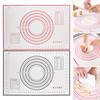 Silicone Baking Mat Non-Stick Pastry Dough Rolling Mat with Measurement Marks Heat-Resistant Cookies Fondant Making Mat Thick Baking Pad