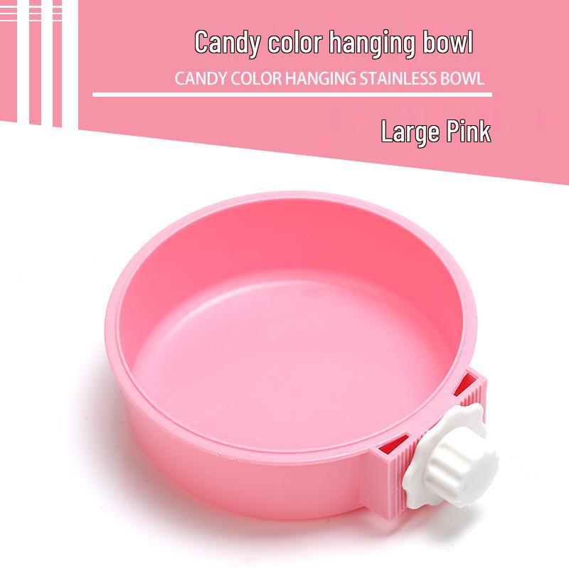 Подвесная миска из нержавеющей стали для кошек и собак - Дизайн "два в одном" с защитой от падения