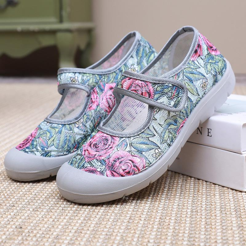Women's Casual Flats With Strap Slip-on Breathable Walking Shoes Lightweight Loafers Comfortable Dress Mary Jane Round Toe Ballet Shoes for Women