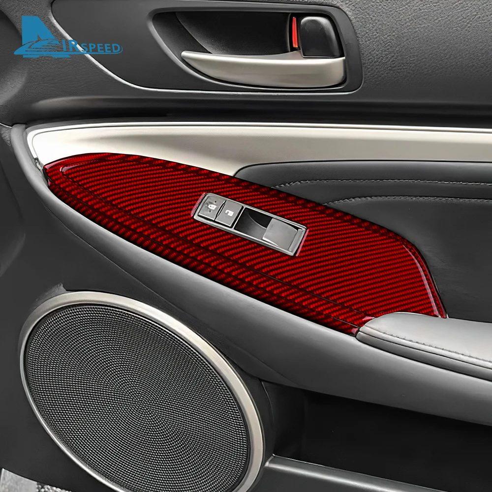 Real Carbon Fiber Sticker For Lexus RC300 RC350 RC200T 2015-2018 2019 2020 2021 2022 2023 2024 2025 Window Lift Switch Button