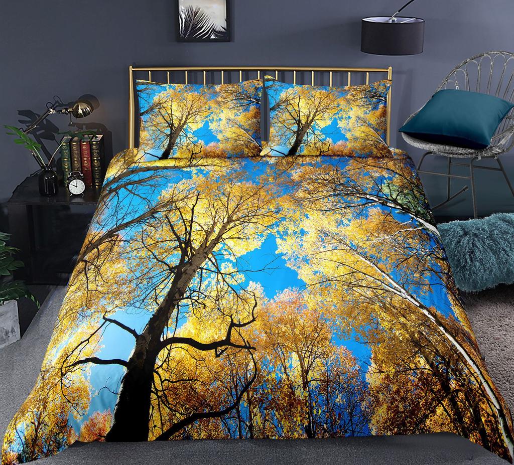 Комплект пододеяльников Nature Waterfall Flowing Down The Rocks Cascade Valley Image Декоративный комплект постельного белья из полиэстера с наволочкой