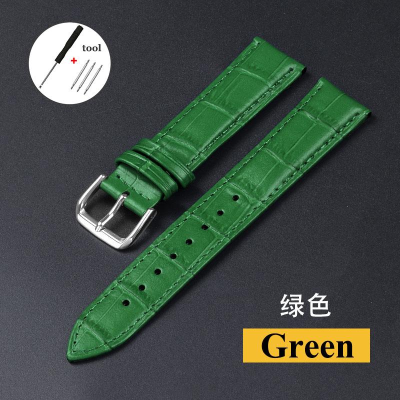 Ремешок из натуральной коровьей кожи для Seiko для Tissot Мужской и женский универсальный ремешок для часов 12 13 14 15 16 17 18 19 20 21 22 24 мм