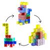Plastic Puzzle Building Toys Magnetic STEM Toy Building Blocks Cube Magnetic Cube  Kids Toy