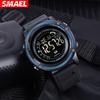 SMAEL Многофункциональные электронные часы с одним дисплеем Электронные часы Студенческие спортивные часы с большим циферблатом Водонепроницаемые часы