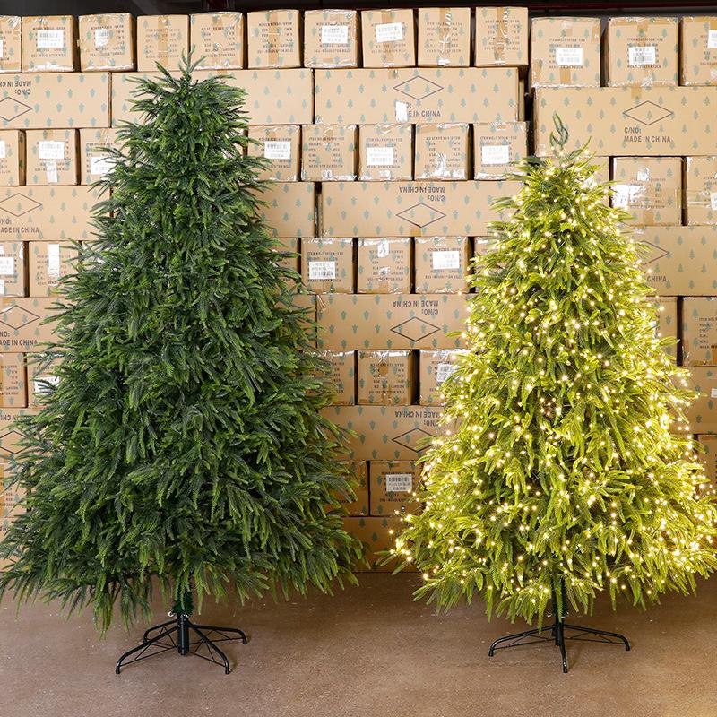 Luxury Pure Soft PE Automatic Christmas Tree, Realistic Pine Branches, Foldable Stand, Optional LED Lights, 150/180/210cm Indoor Xmas Decor