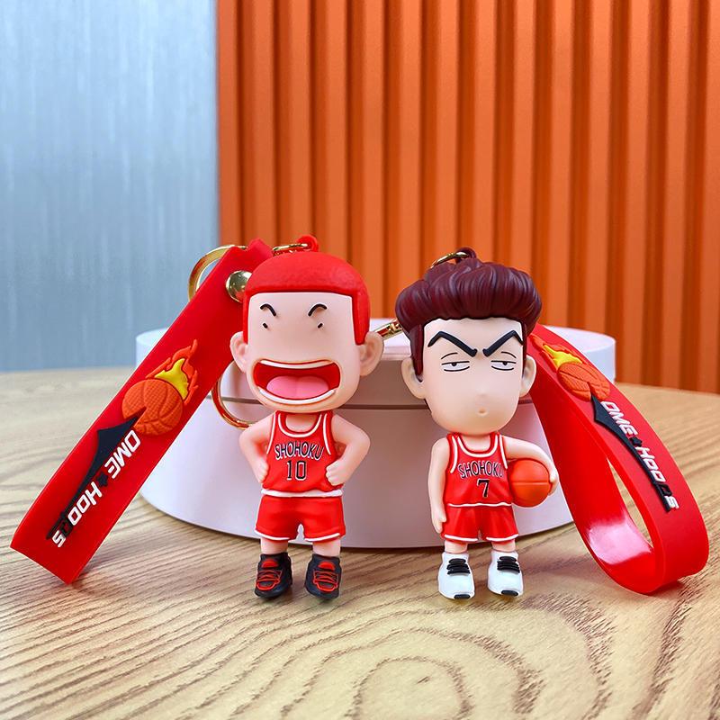 Slam Dunk Anime Keychains Sakuragi Hanamichi Cute Pendant Keyrings Ornaments Accessories Jewelry for Birthday Gifts