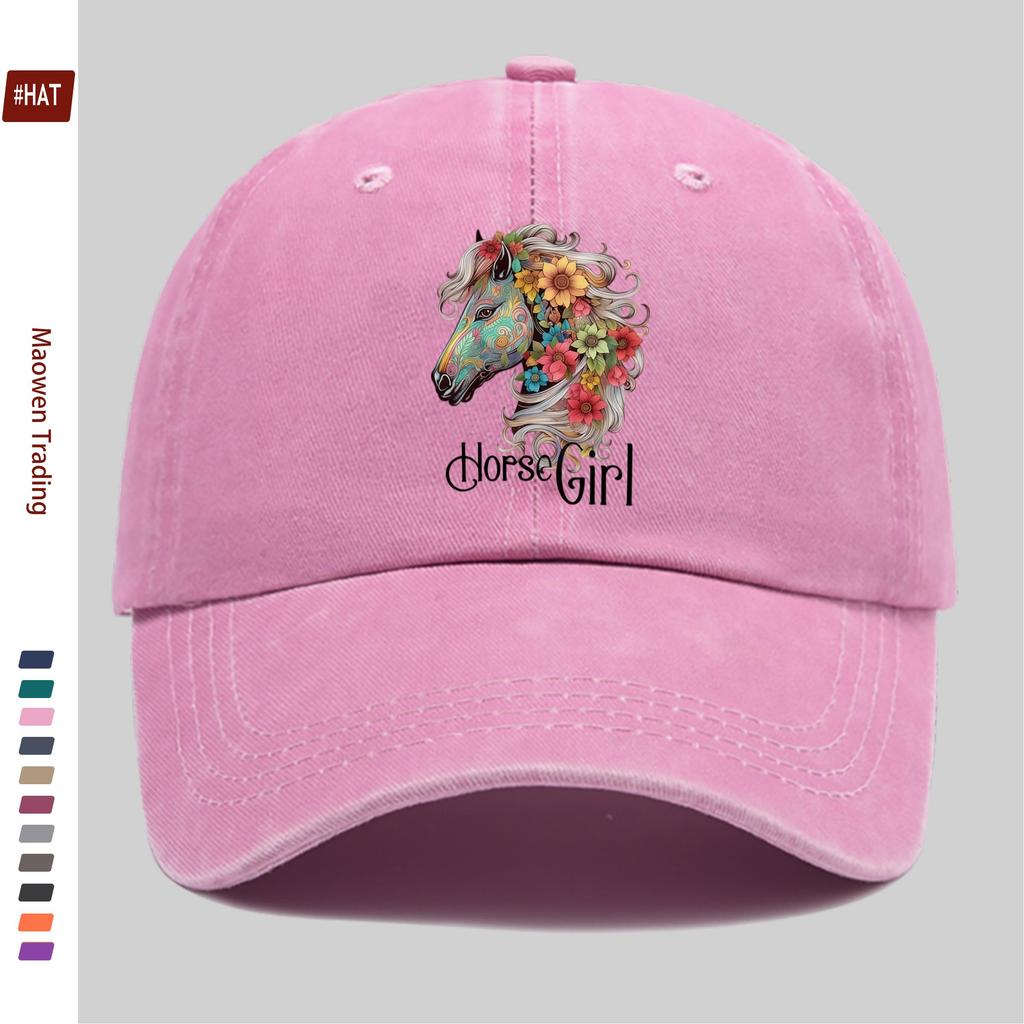 pc pcs Horse  Floral Print Trucker Hat Suitable for Dating Outdoor Sports Beach Vacations Fishing Cycling Parties  Adju