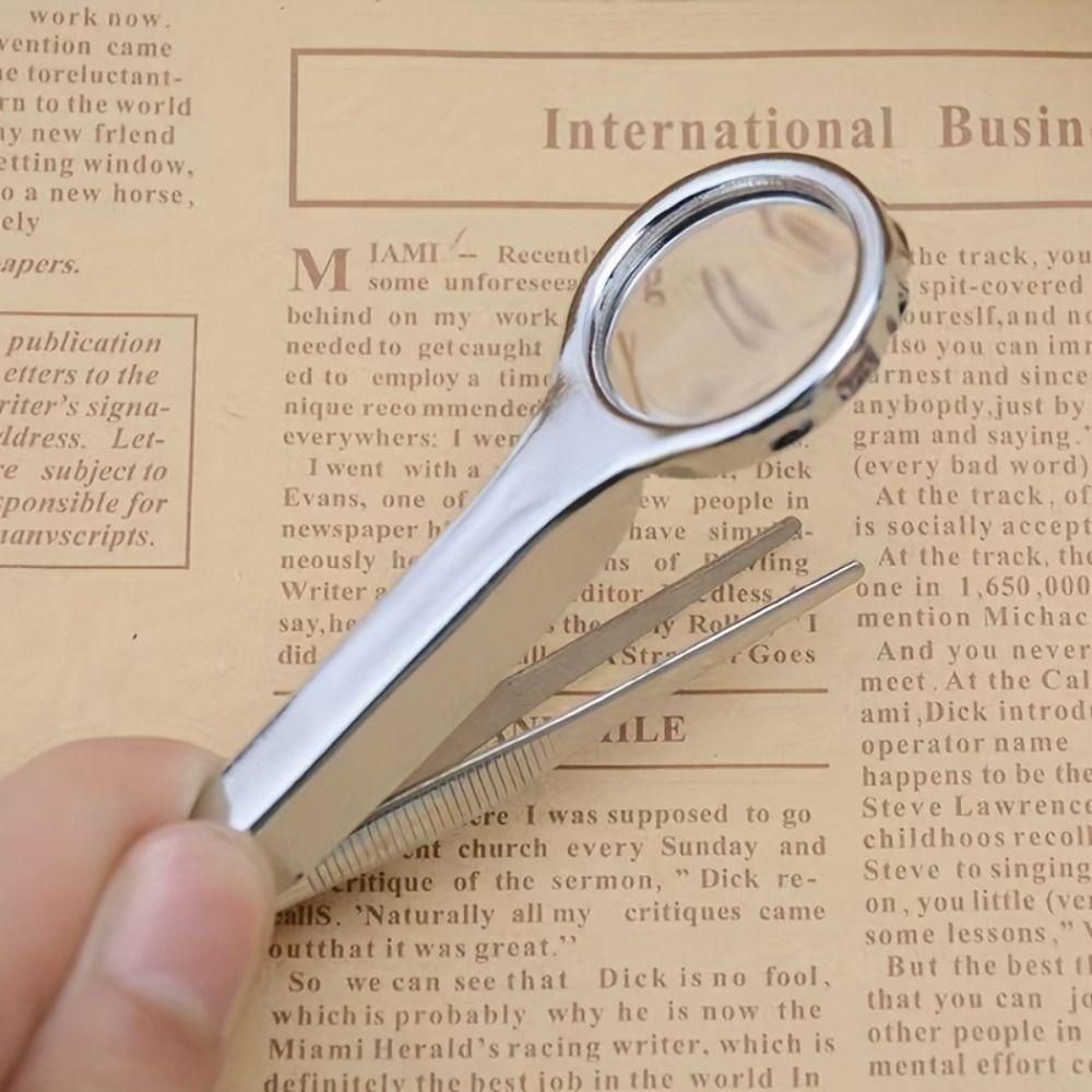 Handheld Stainless Steel Tweezer Multifunctional Repairing Loupe Tool Portable Repair Tool  Women