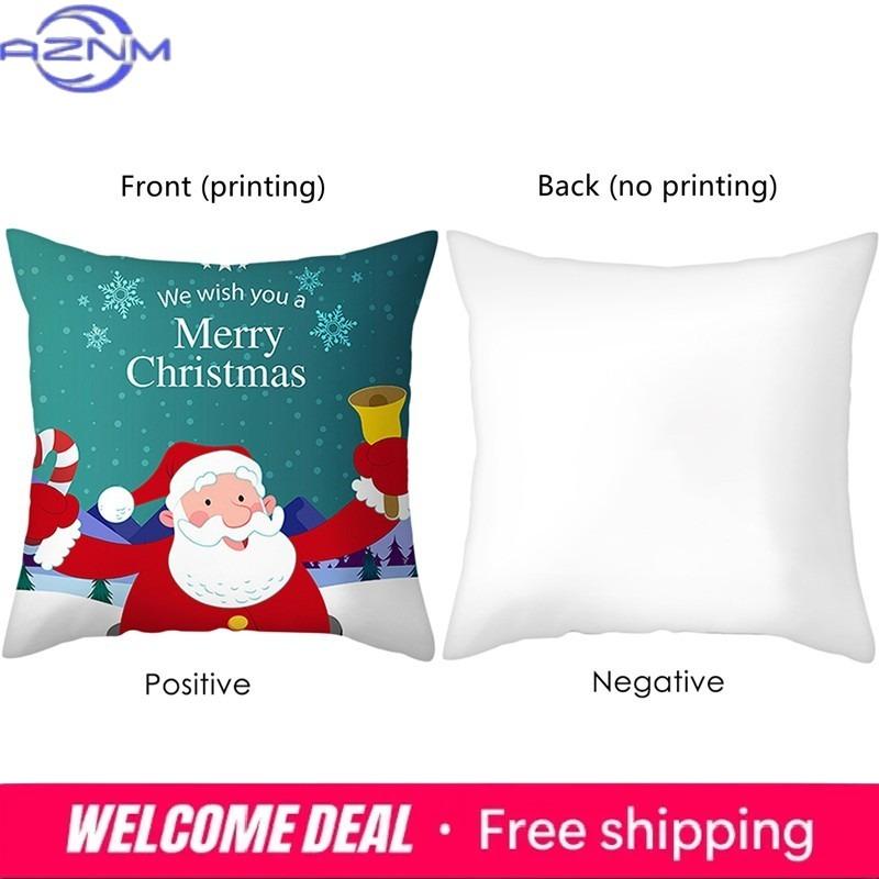 Simple geometric purple floral print pattern cushion cover home living room sofa car decoration square pillow