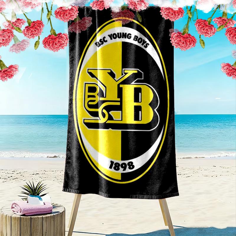 Пляжное полотенце с принтом BSC Young Boys, большое, мягкое, быстросохнущее, для пляжа, кемпинга, плавания